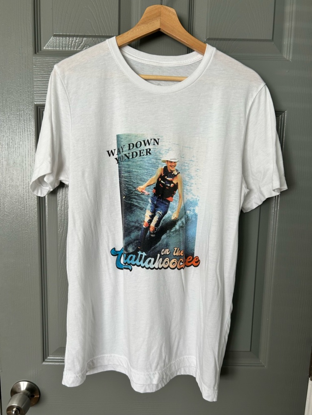 Alan Jackson White Graphic Tee - Way Down Yonder on the Chattahoochee